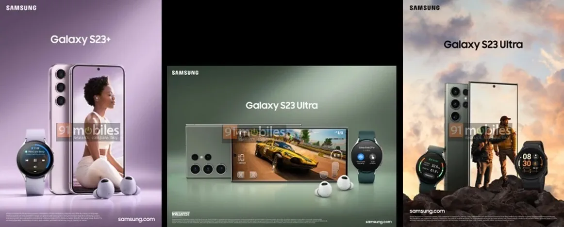 Διαρροή εικόνων προώθησης Galaxy S23 Ultra, Galaxy S23+