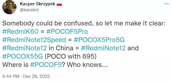 Poco F5 Pro leak Skrzypek