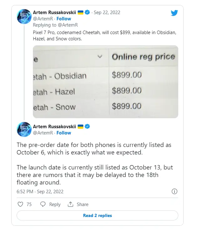 pixel 7 prices