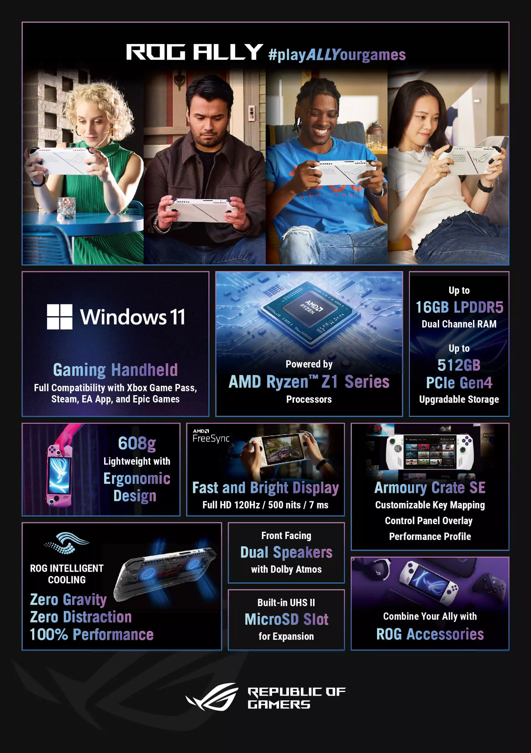One Pager ROG Announces Its First Windows Gaming Handheld The ROG Ally