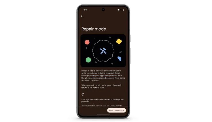 Pixel repair mode