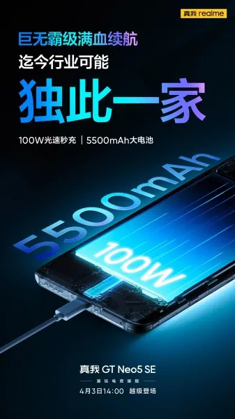 Realme GT Neo5 SE charging speed