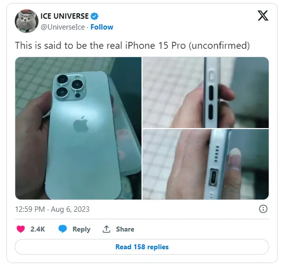 iphone 15 ice universe leak