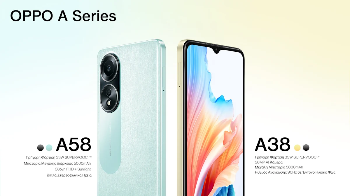 Η OPPO παρουσιάζει τα νέα Α38 και Α58 της Σειράς Α