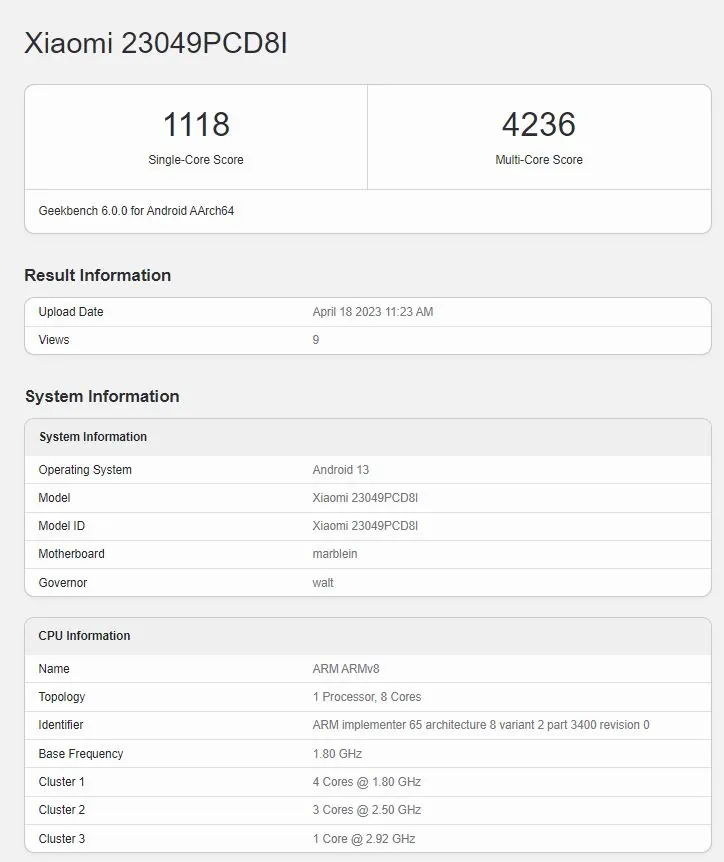poco f5 geekbench 6