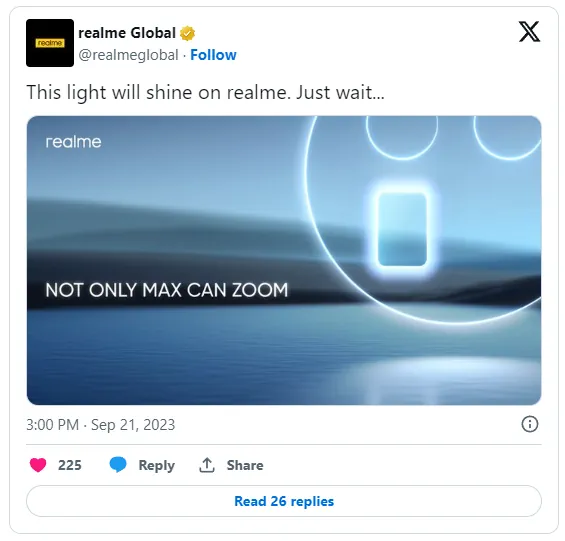 realme x teaser post