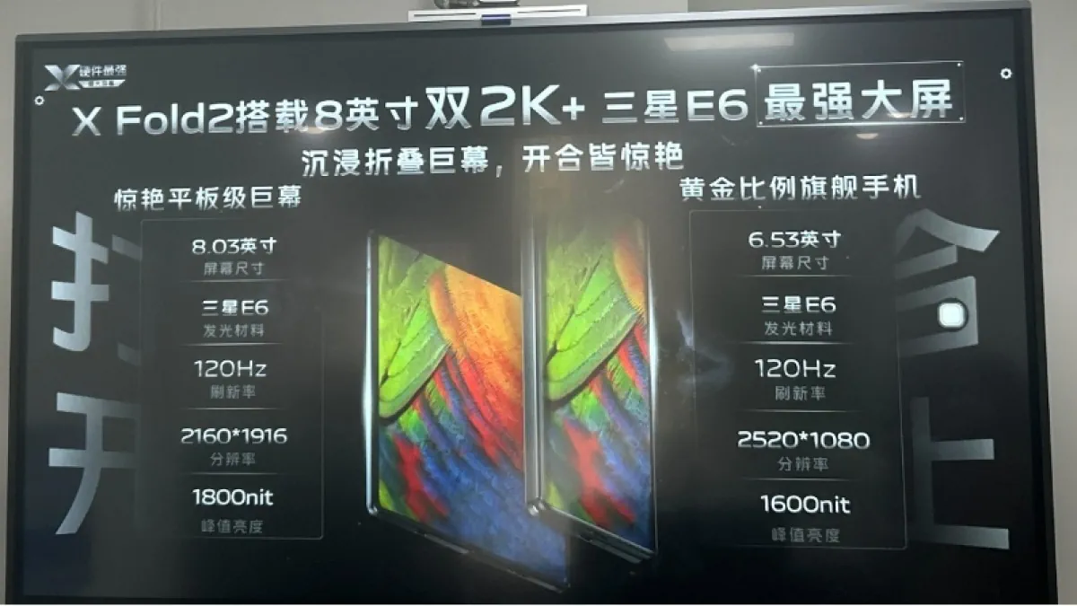 vivo X Fold2: Εμφανίστηκαν νέες προδιαγραφές Snapdragon 8 Gen 2 και φόρτιση 120 W