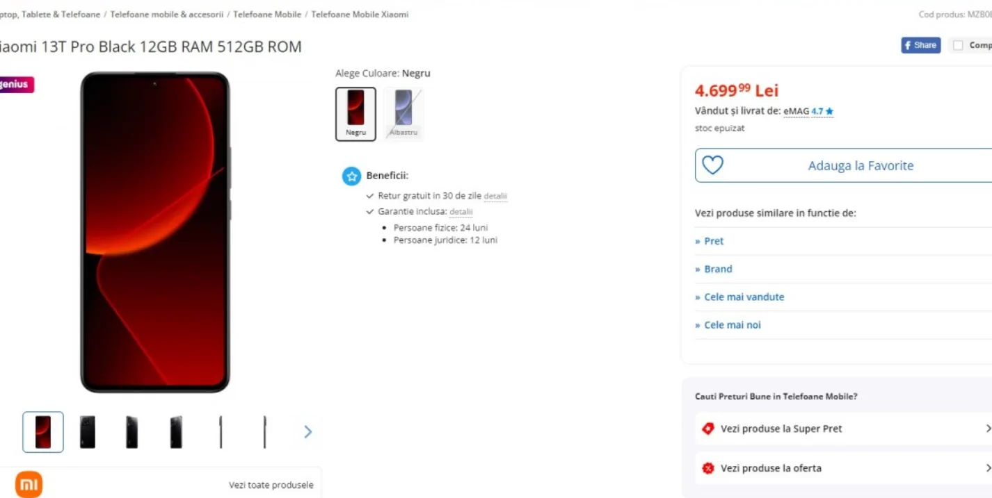 xiaomi 13t pro price listing