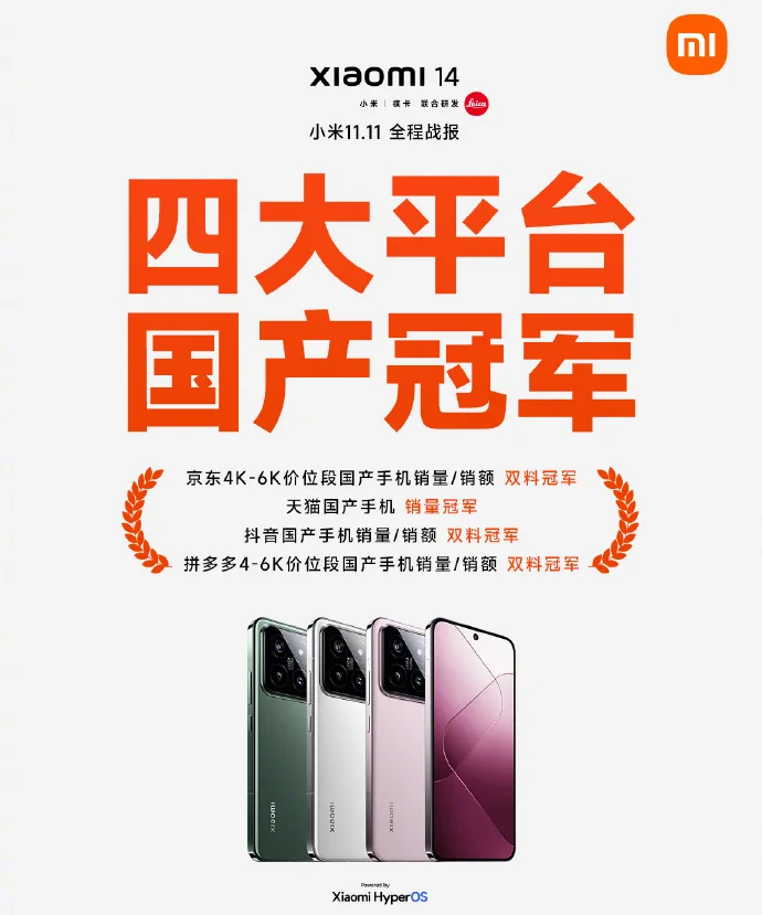 xiaomi 14 sales record banner