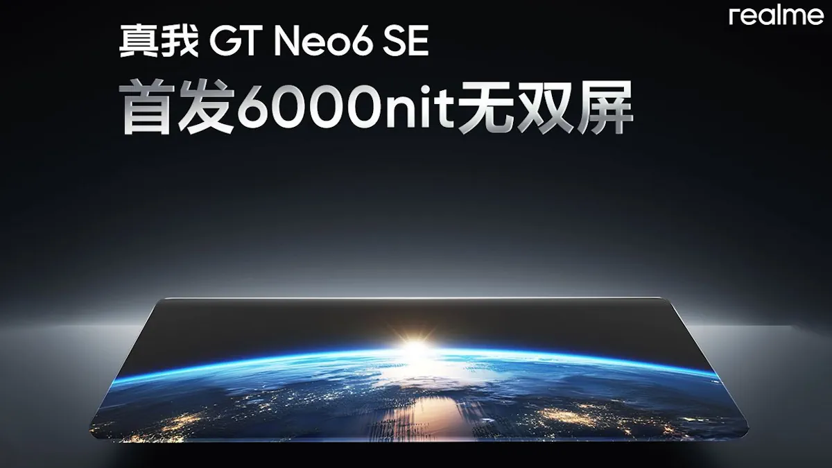 Το Realme GT Neo6 SE γίνεται το πρώτο τηλέφωνο με μέγιστη φωτεινότητα 6000 nits