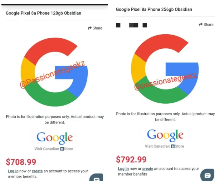 Google Pixel 8a price leaked