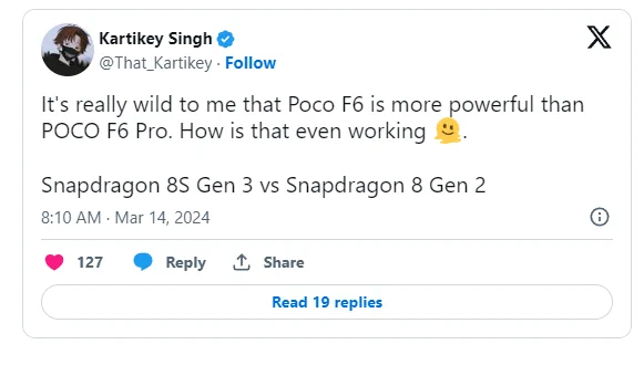 Kartikey Singh tip poco f6 f6 pro