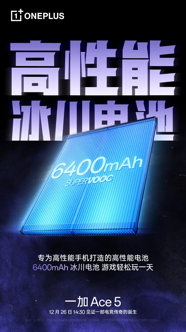 OnePlus 13R battery poster