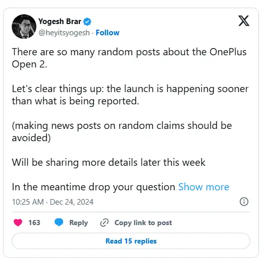 OnePlus Open 2 leaks brar