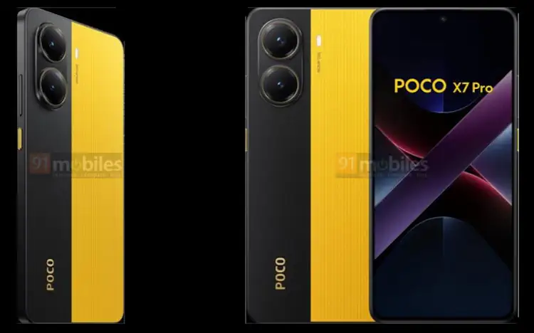Poco X7 Pro leaks yellow