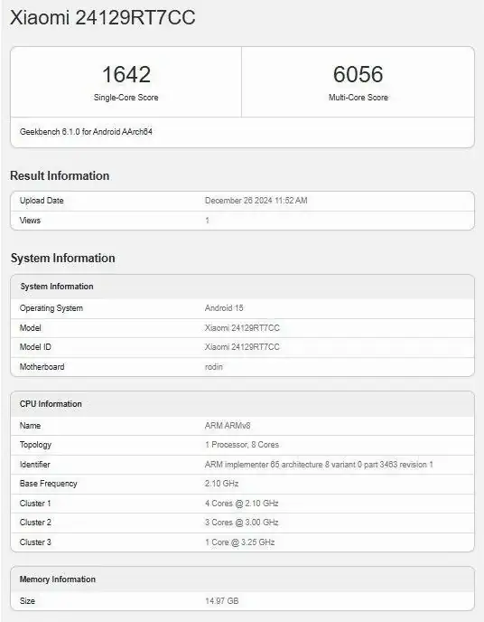 Redmi Turbo 4 benchmark