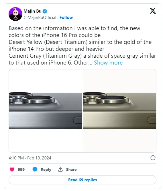 X iphone pro new colors2024
