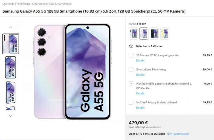 galaxy a55 128gb price
