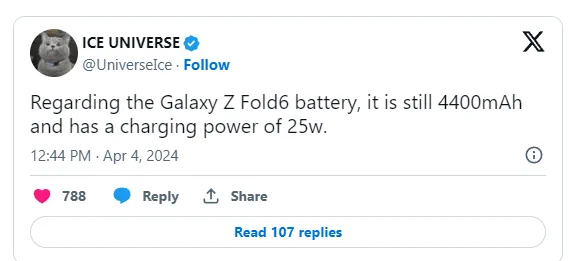 galaxy fold6 leaks ice uni battery