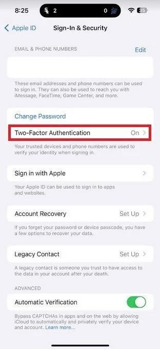 iphone 2fa