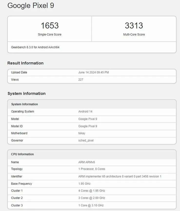pixel 9 geekbench
