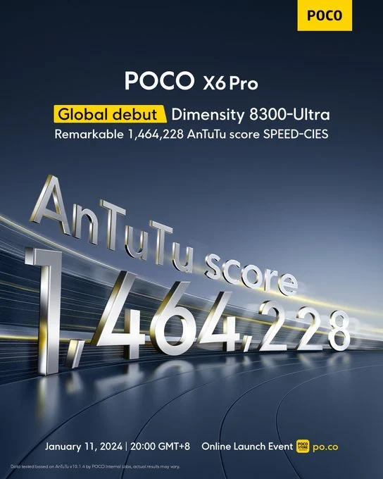 poco x6 pro antuntu