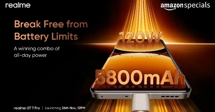 realme gt7 pro battery banner