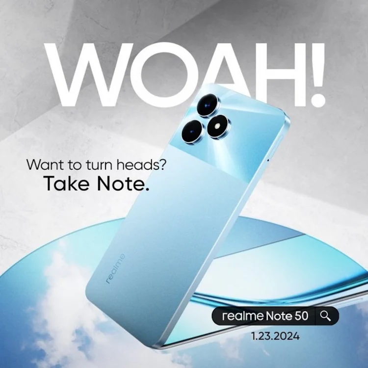 realme note 50 banner