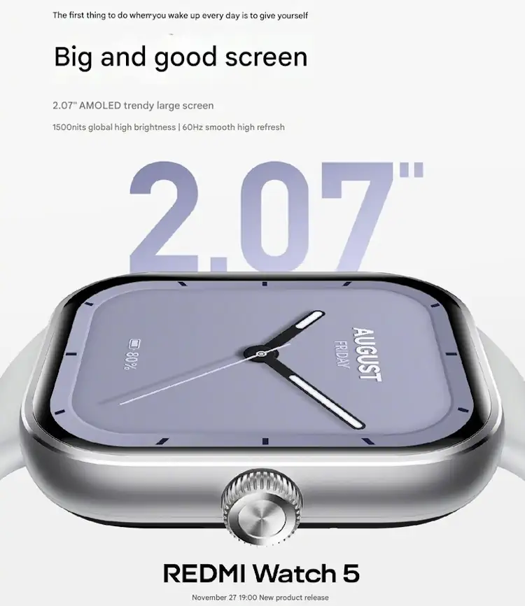 redmi watch 5 screen banner