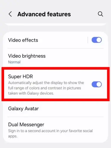 super hdr samsung