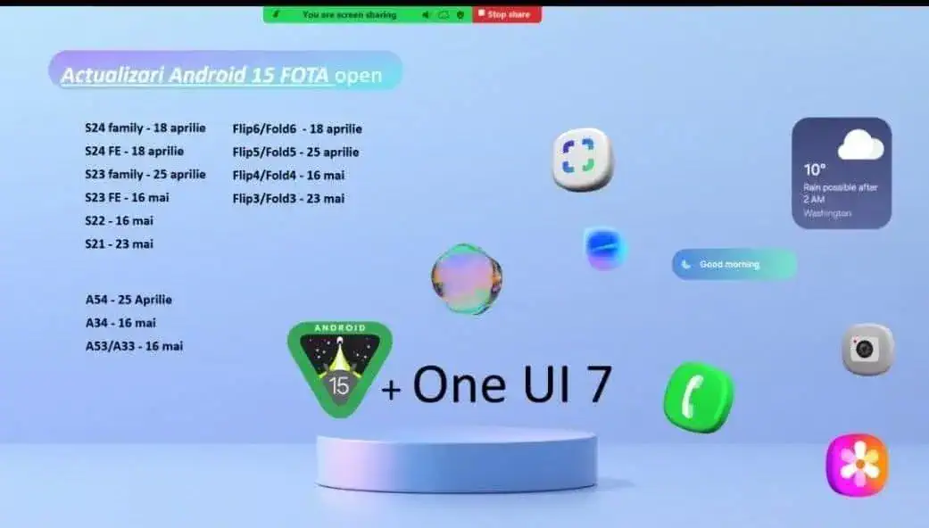 Chewe dev one ui 7 rollout