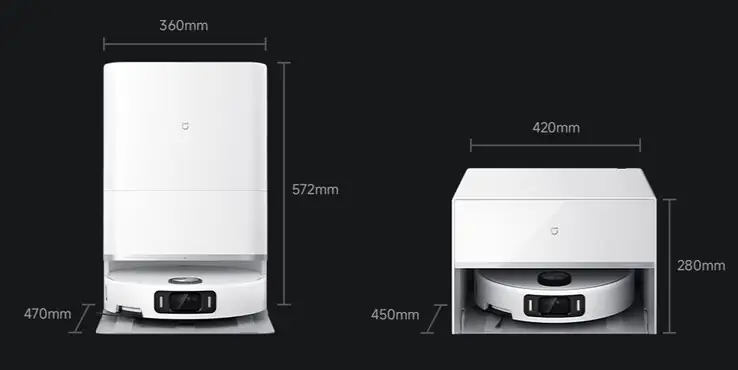 Robot Vacuum Mop 5 Pro size