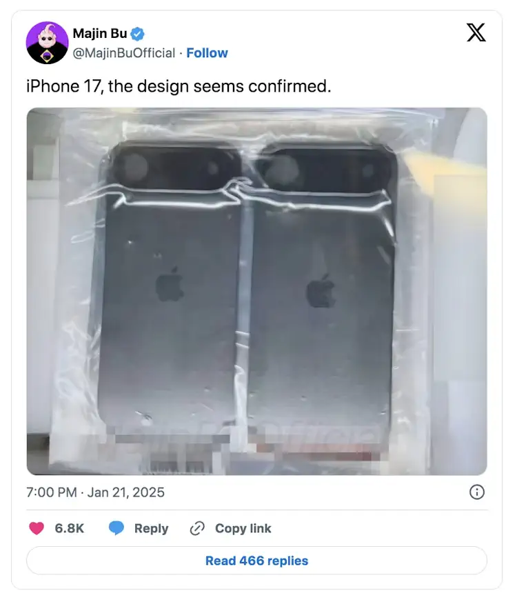 iphone 17 air leak majin bu