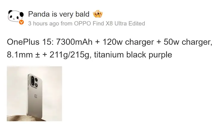 oneplus 15 panda leaks