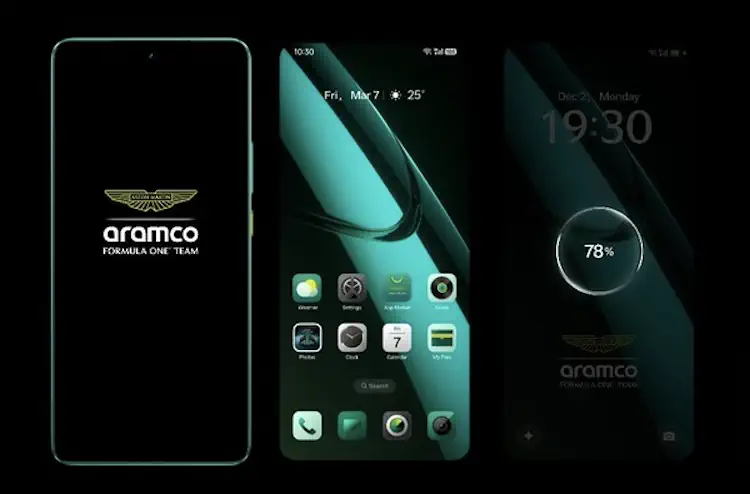 realme gt7 astonmartin screen