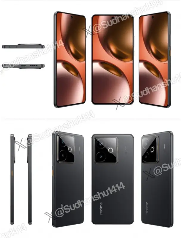 realme gt7t black leaks