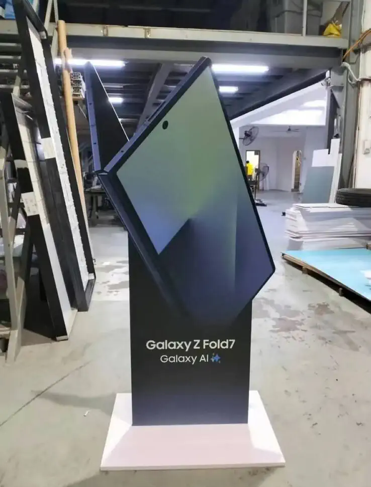 z fold7 leaked promo stand
