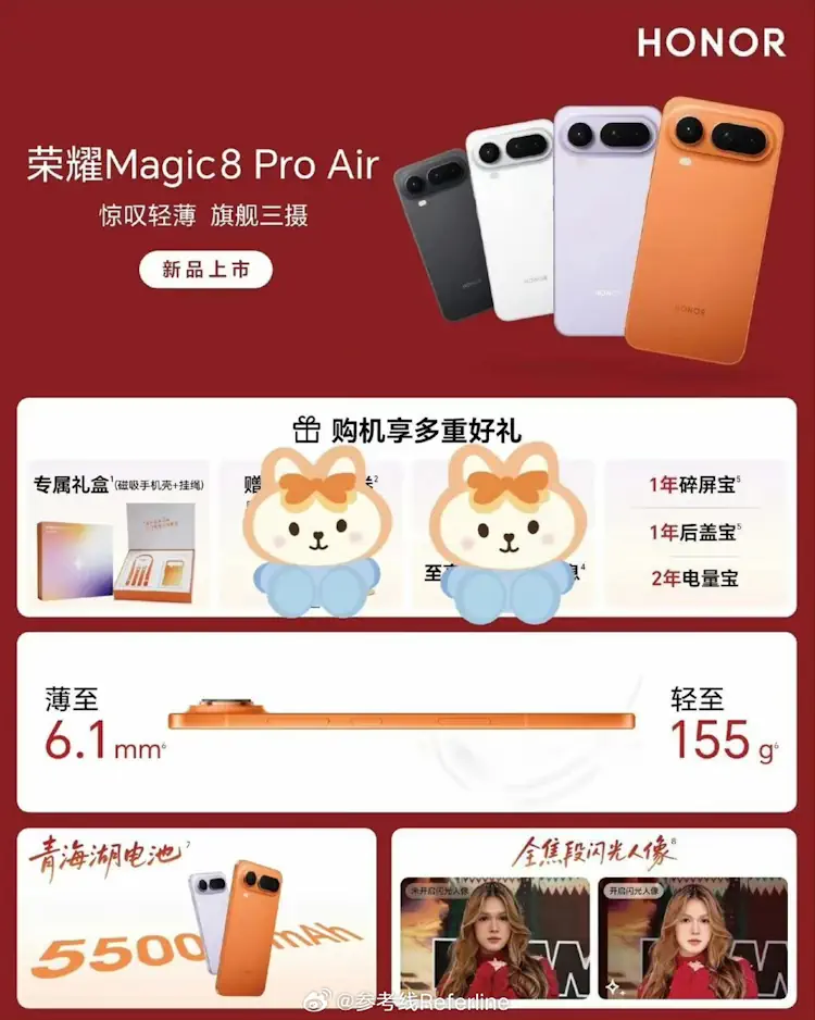 Honor Magic8 Pro Air specs