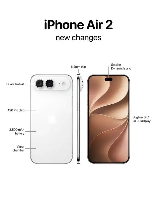 iphone air2 leaked changes