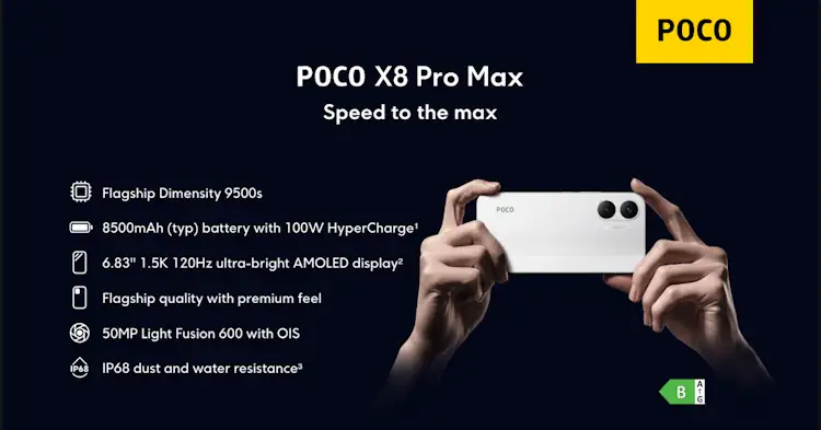 poco x8 promax with specs
