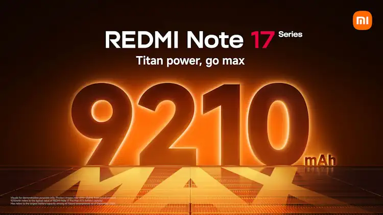redmi note 17 lineup battery