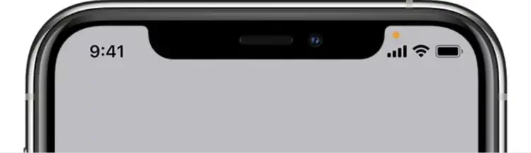 iphone orange dot