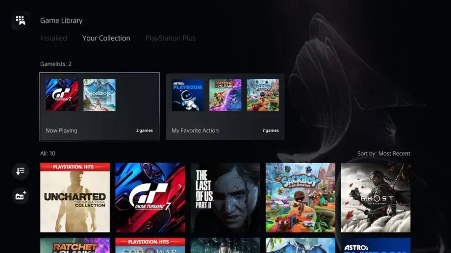 ps5 game library