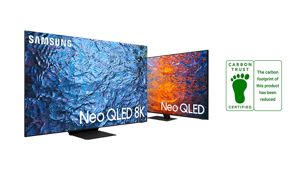 Η σειρά τηλεοράσεων 2023 Neo QLED της Samsung έλαβε πιστοποίηση μείωσης άνθρακα από το Carbon Trust