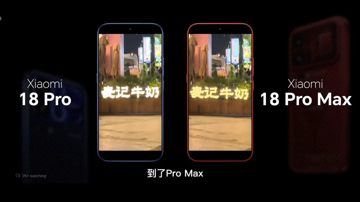 Το Xiaomi 18 Pro δίπλα στο Xiaomi 18 Pro Max σε συγκριτικό κάμερας Leica